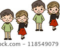 Young man and woman illustration set 118549079