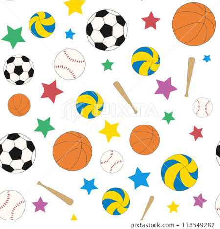 Ball games seamless pattern 118549282