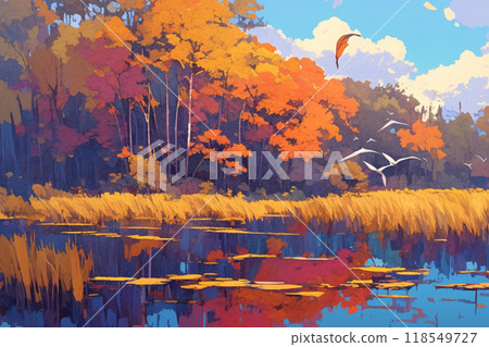 Autumn waterside Autumn waterside 118549727