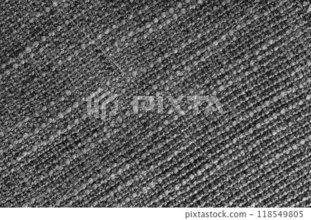 Jacquard diagonal woven coarse weave texture upholstery black fabric background Jacquard diagonal woven coarse weave texture upholstery black fabric background 118549805