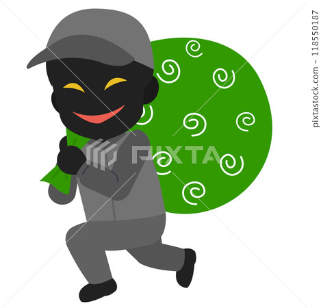 攜帶包袱皮的小偷的插圖 攜帶包袱皮的小偷的插圖 118550187