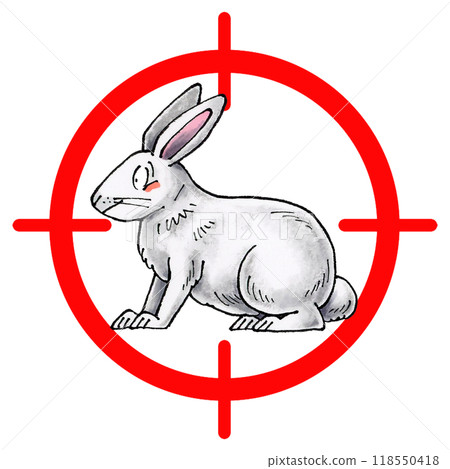 White rabbit target mark 118550418