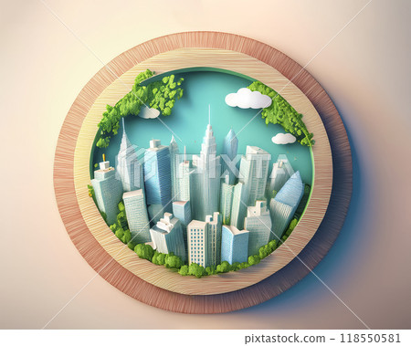Miniature city image material 118550581