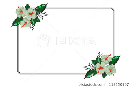 美麗的花框/框架設計/聖誕色彩 118550597