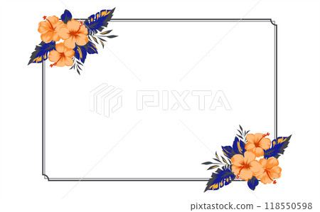 美麗的花框/框架設計/萬聖節色彩 118550598