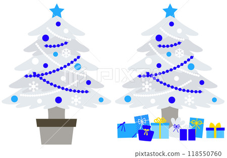 Blue and white Christmas tree Blue and white Christmas tree 118550760