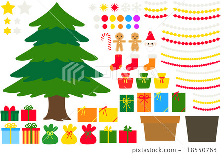 Customizable Christmas tree transparent background 118550763