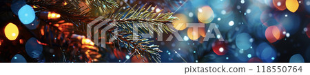 Christmas tree and illumination AI image 118550764