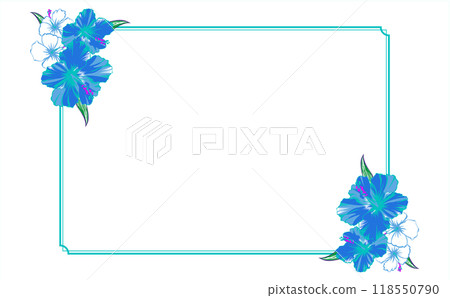 美麗華麗的花框/相框設計/夏日色彩 118550790