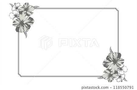 美麗華麗的花框/相框設計/冬季色彩 118550791