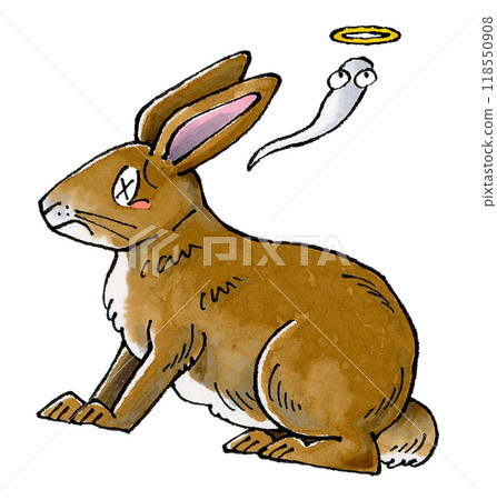 Dead brown rabbit 118550908