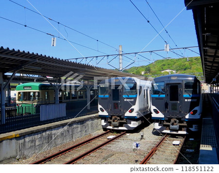 伊豆箱根鐵道 修善寺站 E257系列 舞子 伊豆箱根鐵道 3000系列 軌道線顏色 118551122