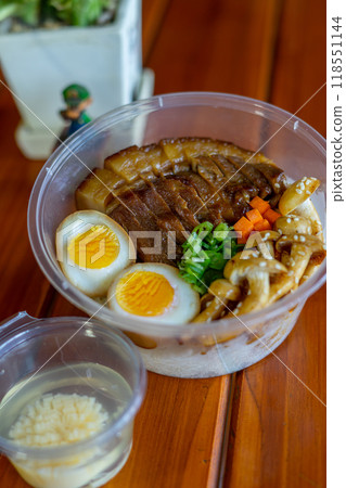 Chashu Rice Bowl on the Table Chashu Rice Bowl on the Table 118551144