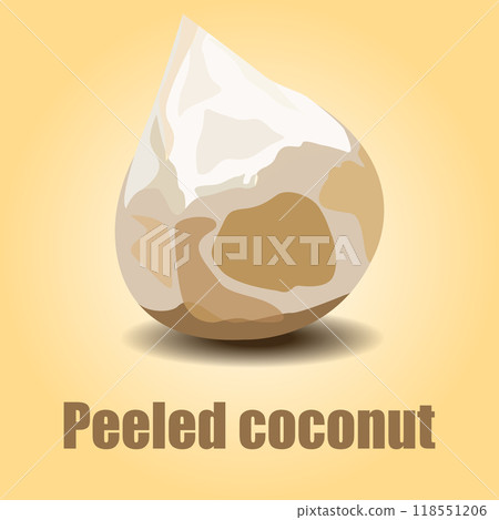 aromatic coconut peeled vector fruit aromatic coconut peeled vector fruit 118551206