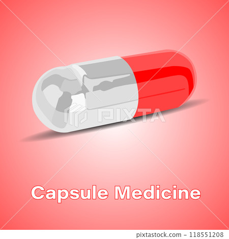 Capsule medicine pill pain illustrator vector Capsule medicine pill pain illustrator vector 118551208