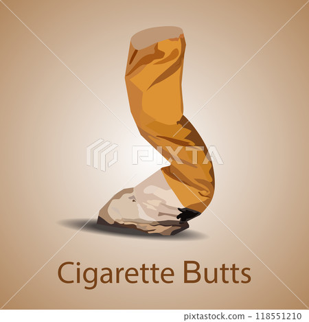 Cigarette butts illustrator vector smoke tobacco drug 118551210