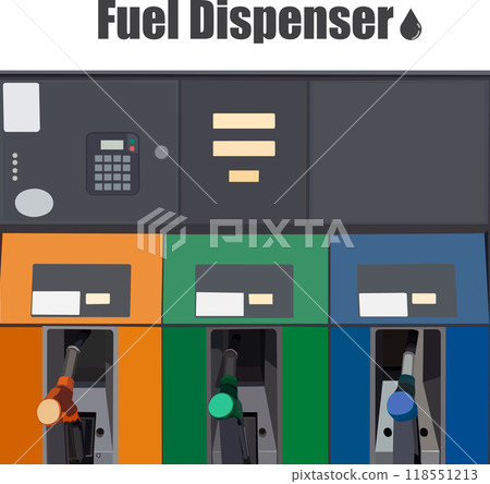 Fuel dispenser illustrator vector petrol energy pump 118551213