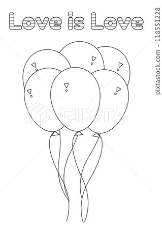 LGBTQ Love is Love Balloon Coloring Page LGBTQ Love is Love Balloon Coloring Page 118551228