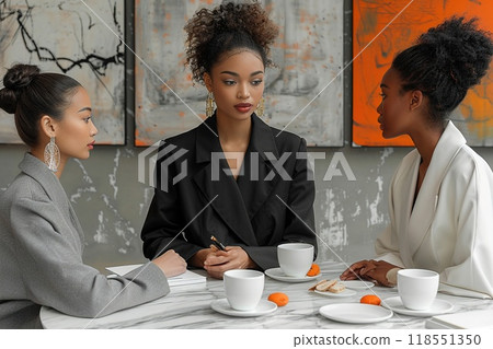 A team meeting with diverse members focus on inclusion 118551350
