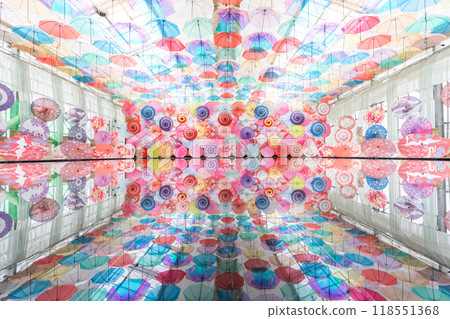 Inawashiro 香草園傘天空倒影側面 118551368