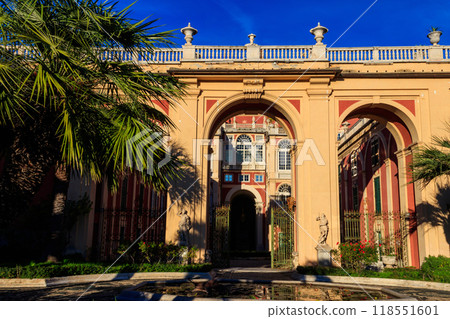 Courtyard of Royal Palace (Palazzo reale) of Genoa in Italy Courtyard of Royal Palace (Palazzo reale) of Genoa in Italy 118551601