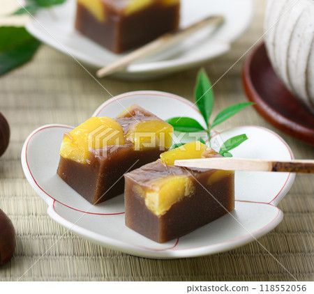 Japan's most famous Japanese sweet, yokan (steamed chestnut yokan) 118552056
