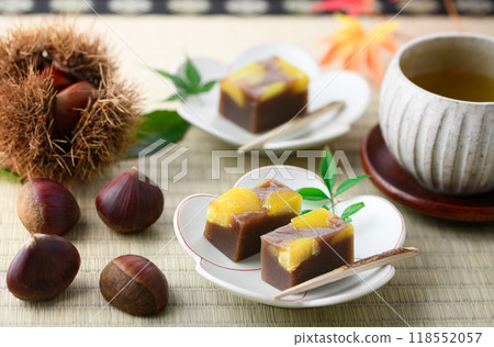 Japan's most famous Japanese sweet, yokan (steamed chestnut yokan) 118552057