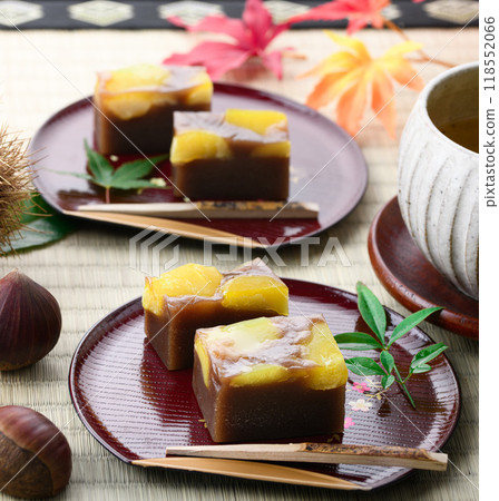 Japan's most famous Japanese sweet, yokan (steamed chestnut yokan) 118552066