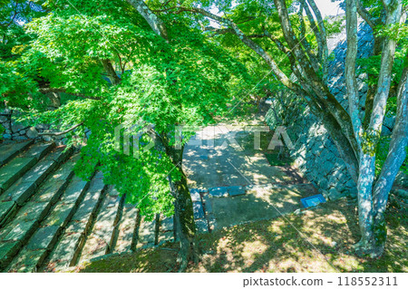 岡山縣津山市,津山城後鐵門遺址及石階 岡山縣津山市,津山城後鐵門遺址及石階 118552311