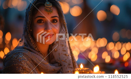 A family celebrating a religious holiday. 118552525