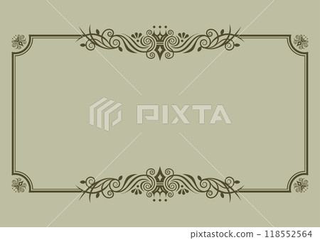 Classic, elegant and gorgeous decorative frame, khaki color Classic, elegant and gorgeous decorative frame, khaki color 118552564