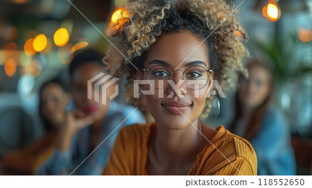 A team of diverse professionals having a video conference. 118552650