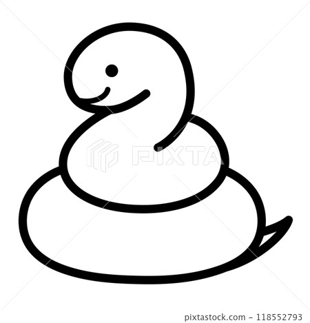 Simple snake illustration 118552793