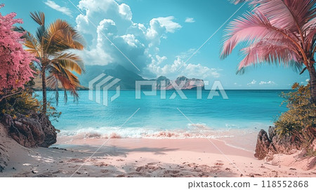 A summer vacation collage with beach photos and tropical designs. A summer vacation collage with beach photos and tropical designs. 118552868