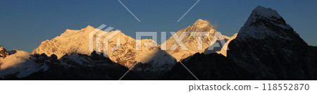 Top of the world, Mount Everest in autumn at sunset, Nepal. Top of the world, Mount Everest in autumn at sunset, Nepal. 118552870