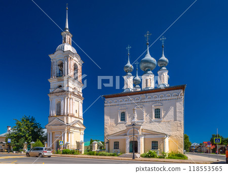 View of the Smolensk Church in Suzdal, an ancient Russian city. The Golden Ring of Russia. View of the Smolensk Church in Suzdal, an ancient Russian city. The Golden Ring of Russia. 118553565
