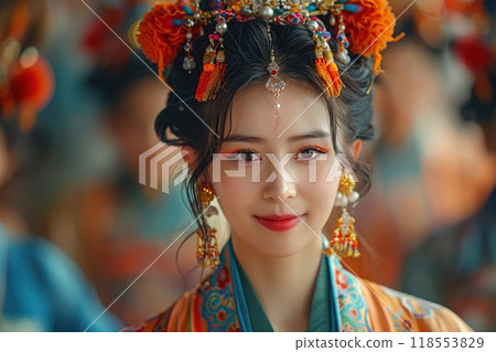 A cultural performance during Lunar New Year celebrations 118553829