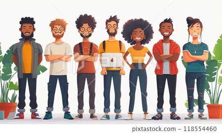 A diverse team celebrating a successful project 118554460
