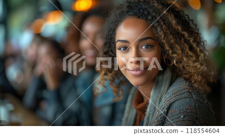 A diverse group of professionals having a casual meeting. 118554604
