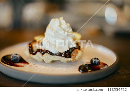 homemade Croissant Waffle or Croffle 118554712