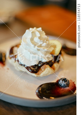 homemade Croissant Waffle or Croffle 118554713