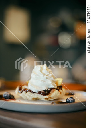 homemade Croissant Waffle or Croffle 118554714