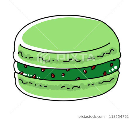 Simple and light matcha macarons, solid color Simple and light matcha macarons, solid color 118554761