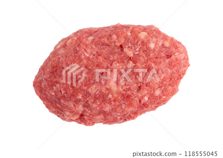 minced meat isolated on white 118555045