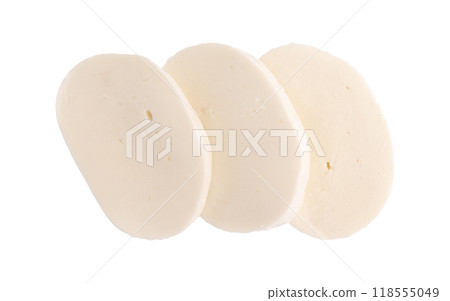 mozzarella cheese isolated on white mozzarella cheese isolated on white 118555049
