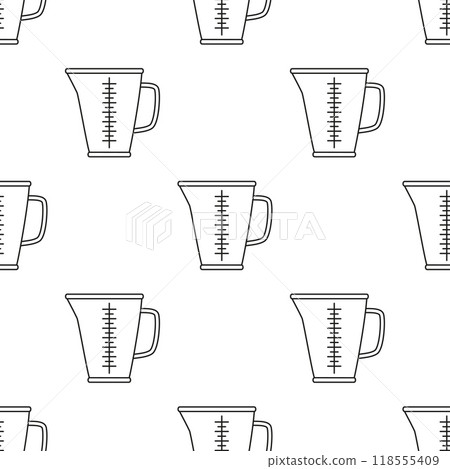 outline measure cup pattern 118555409