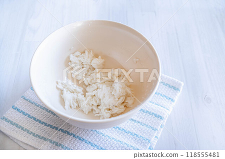 Strained fish cake 118555481