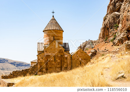 Surb Karapet church on mountain slope in Noravank Surb Karapet church on mountain slope in Noravank 118556010