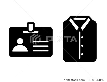 Uniform, employee ID, icon 118556092