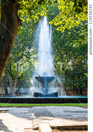 big water fountain in public English Park, Yerevan 118556143
